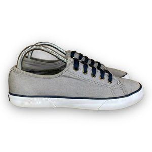 Sperry Pier View Sneakers STS95729 Top Sider Low Top Lace Up Gray Blue Women 8M